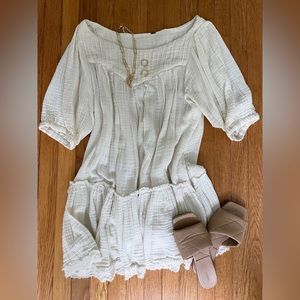 Free People Cream Dress | Size Large